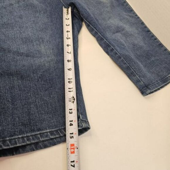 D&R Blue Denim Butt Lifting Women Bermuda Shorts Size 21/22 Faux Pockets - Picture 12 of 12